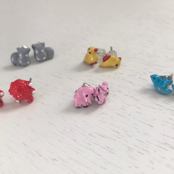 Set of 5 animal earrings - Picture 3 of 4